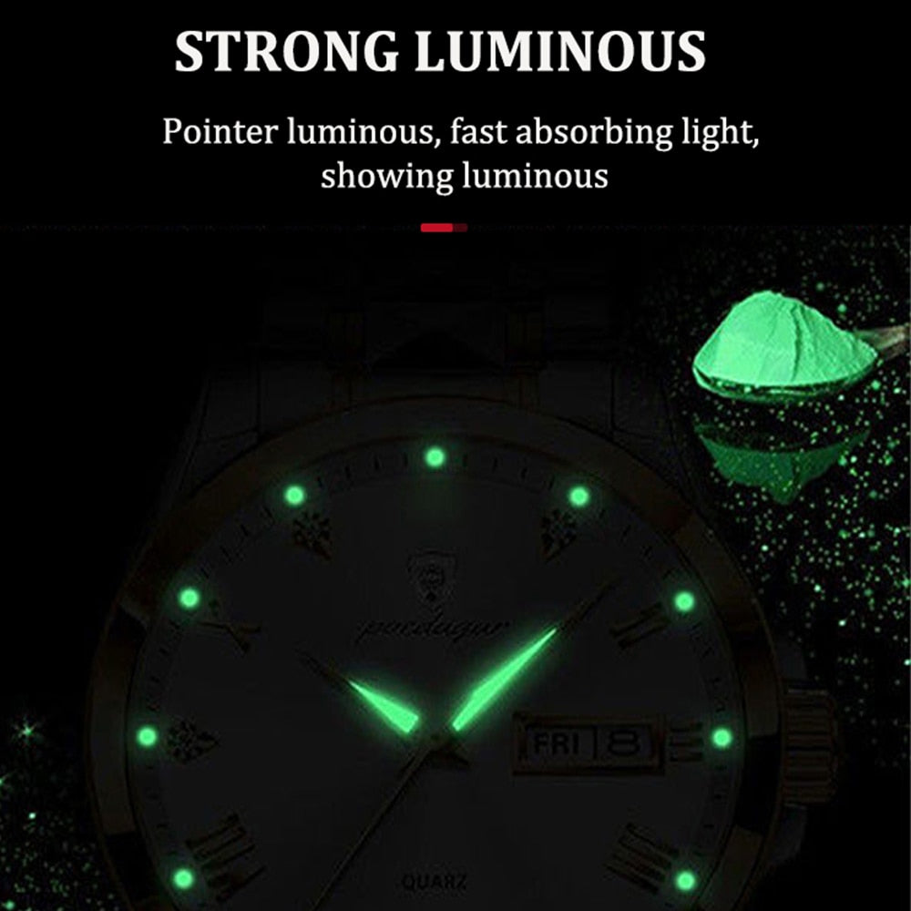 Top Brand Luxury Fashion Green Dial Watch Men Waterproof