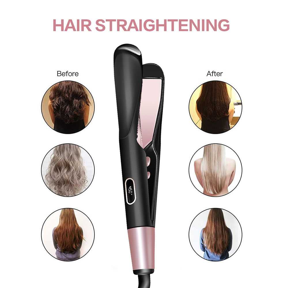 Hair Curling Brush Professional Ceramic Curler Flat Iron Hair Tools Hair Straightener