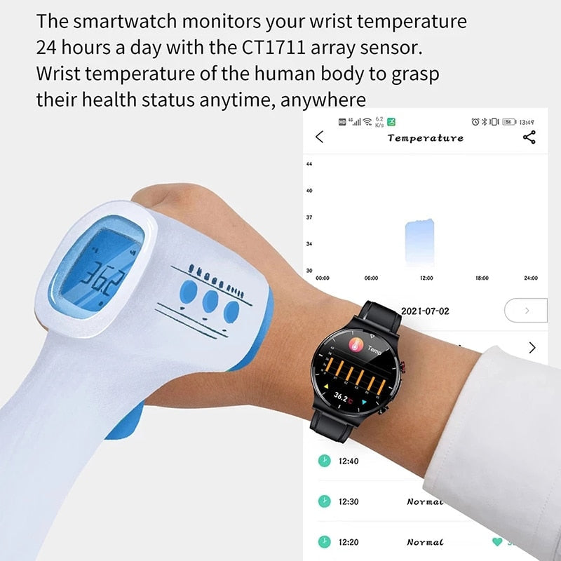 Health Smart Watch 360*360 HD Full Touch Screen ECG