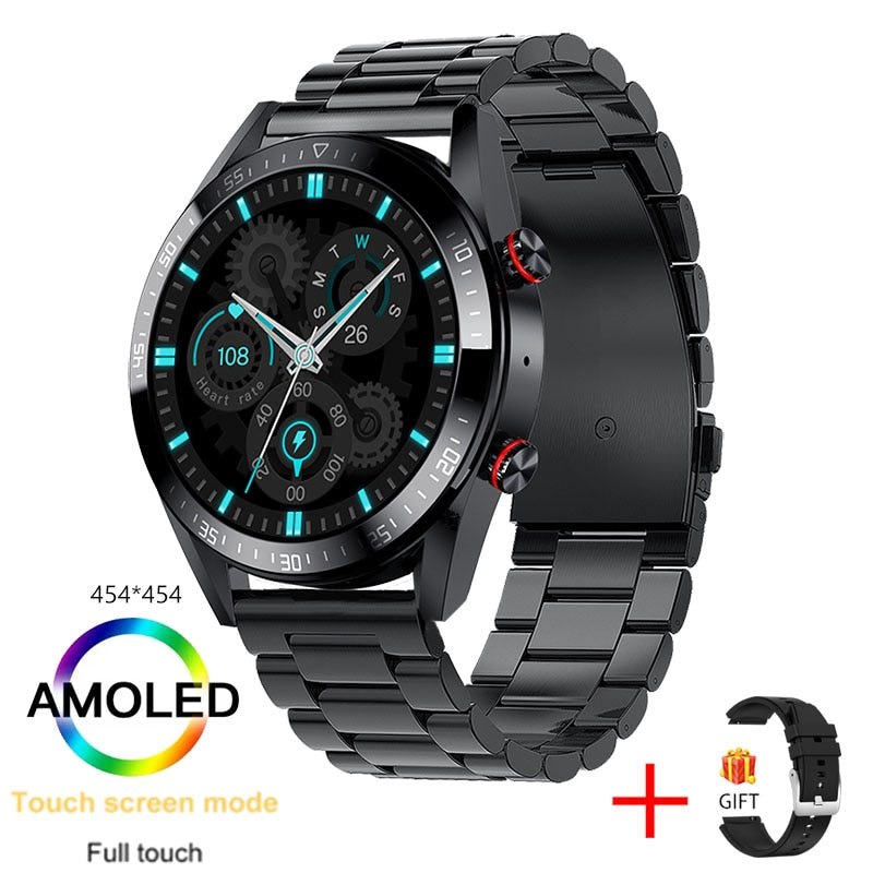 454*454 HD screen smart watch always display the time bluetooth