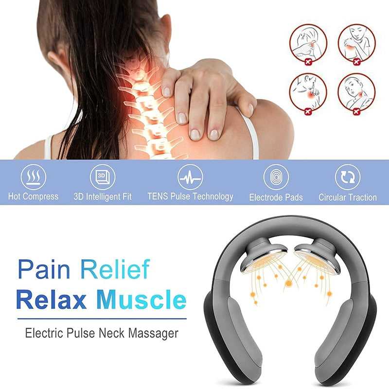 Electric Neck Massager Pain Relief Tool HealthCare Relaxation Cervical