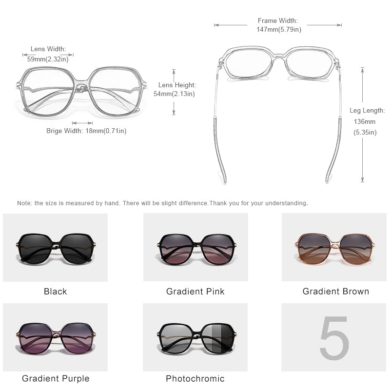 2022 Design Big Frame Polarized Sunglasses For Women UV400