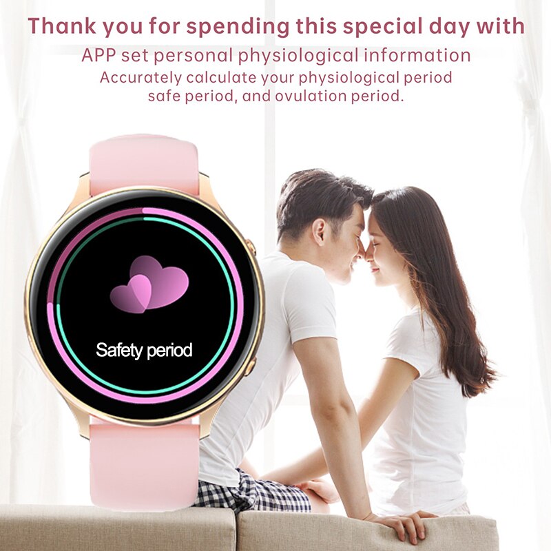 Smart watch women heart rate blood pressure lady sports.