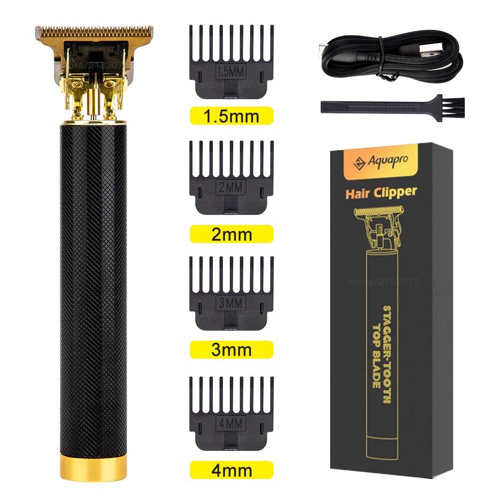 Electric Professional Hair Clipper Skeleton T9 LCD Rechargeable