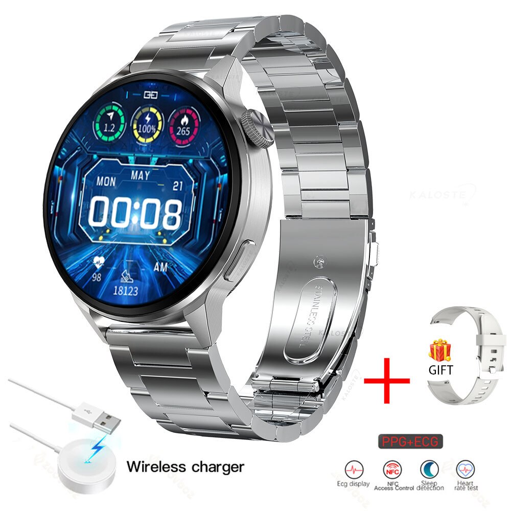 2022 New heart rate ECG smart watch mens