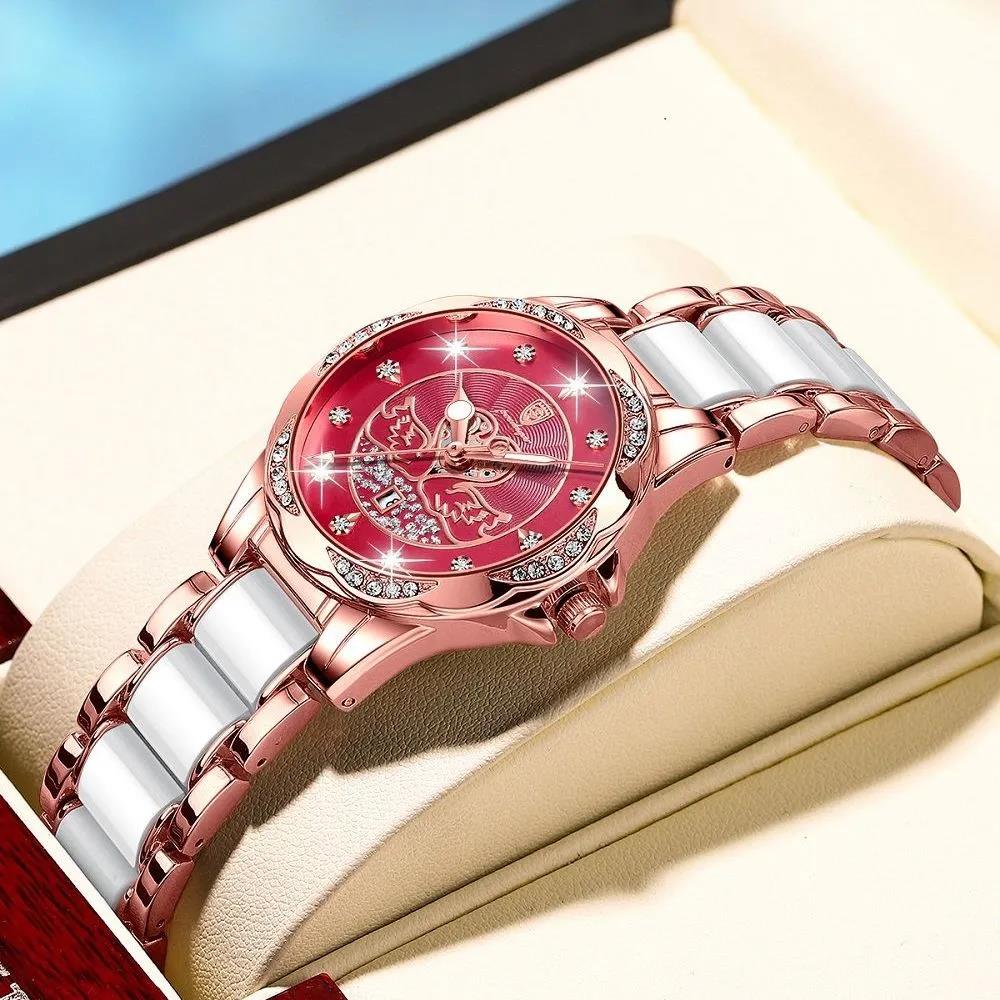 Women Watch Luxury Quartz Diamond Rose Gold