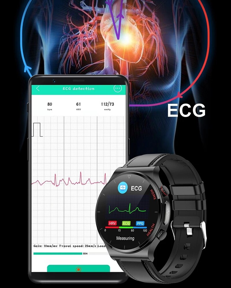 New Smart Watch Men Sangao Laser Health Heart Rate Blood