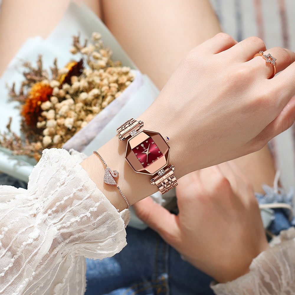 Women Watch Fashion Luxury Stainless Stain Waterproof
