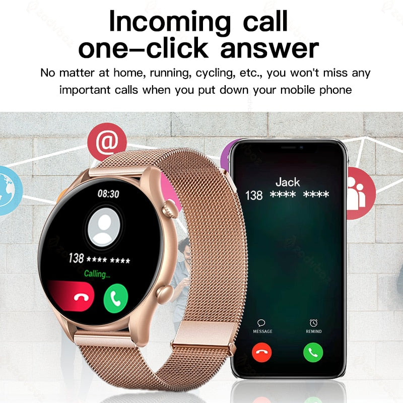 2022 New smart watch women custom dial call watches men sport