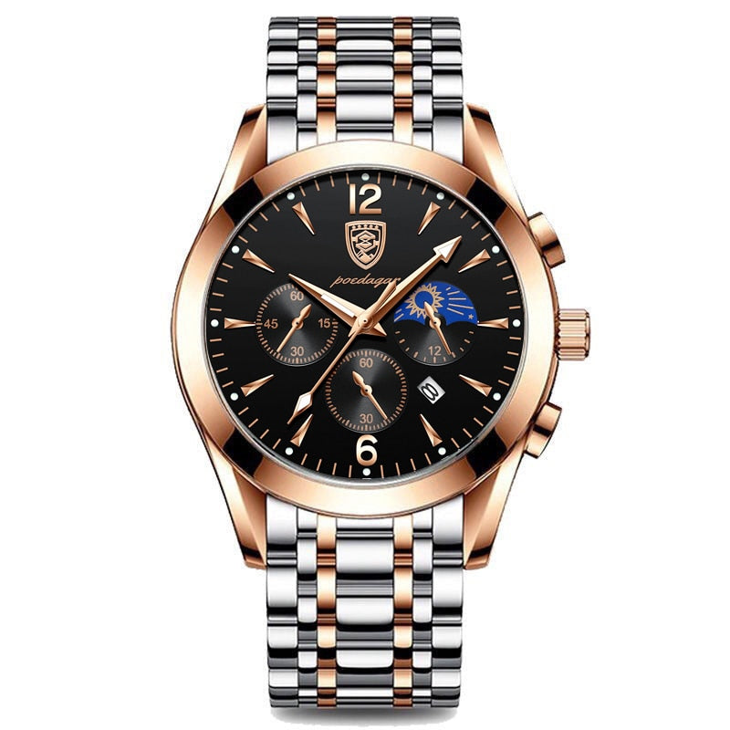Men watch sport decoration function steel band waterproof