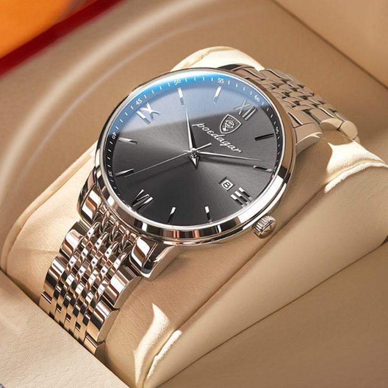 Fashion Mens Watches Top Brand Luxury Leather Quartz