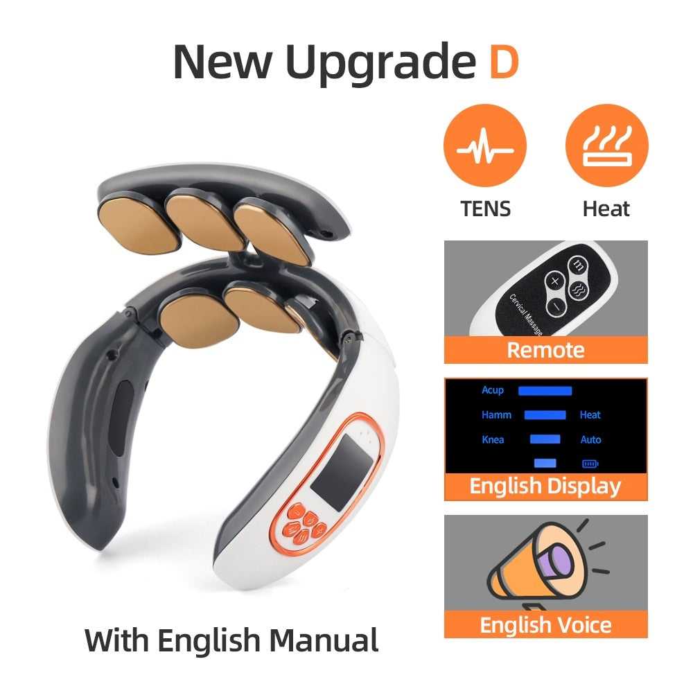 Smart Neck Massager Compress Neck Back Cervical Spine Pain Relief