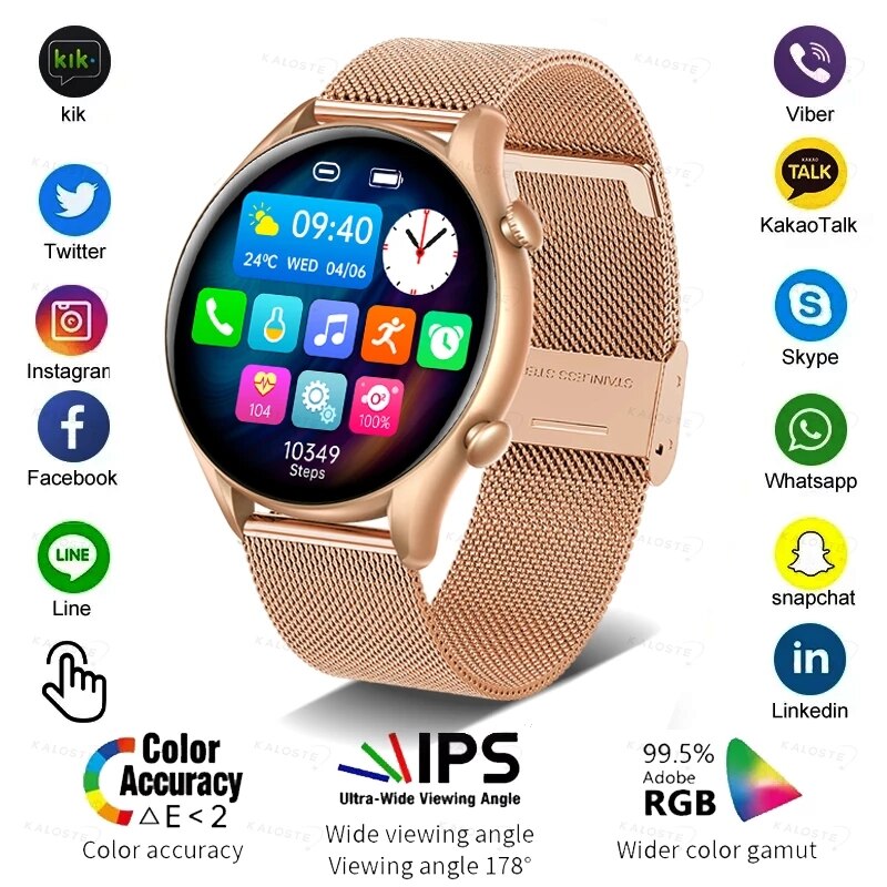 Fashion Smart Watch Women Heart Rate Monitor