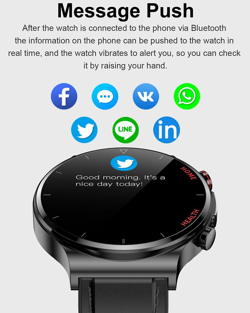 New Smart Watch Men ECG PPG