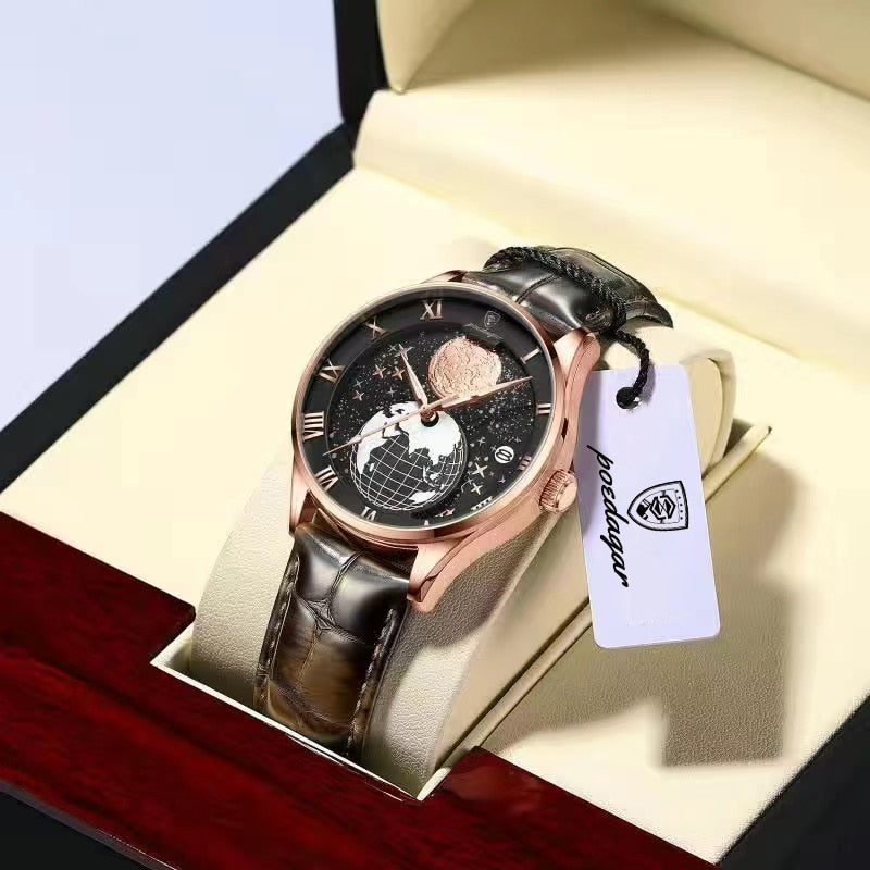New Fashion Quartz Leather Men Watch Top Brand Luxury