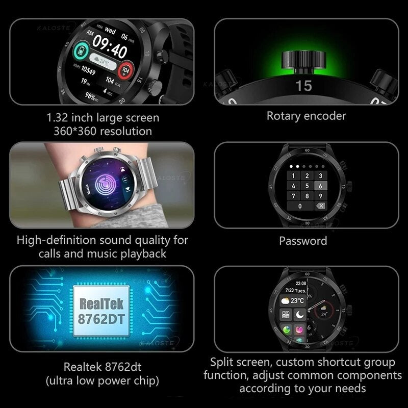 2022 New Full Touch Screen Smart Watch Men Bluetooth Call