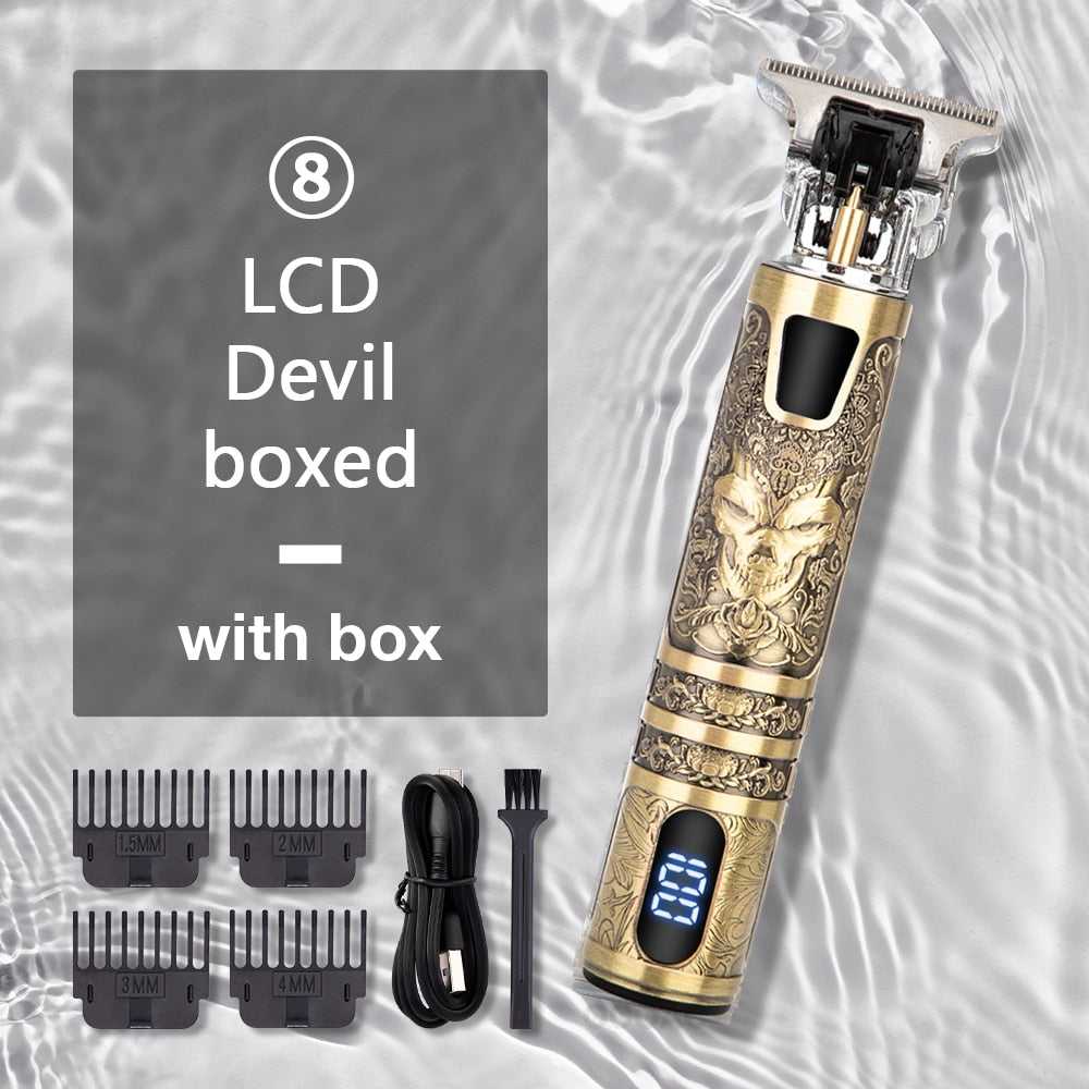 Hair Cutting Machine T9 Vintage Hair Trimmer for Men Barber Clippers