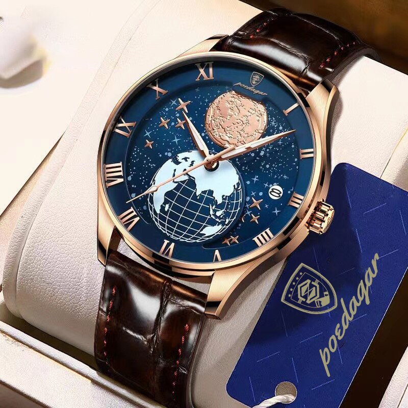 New Fashion Quartz Leather Men Watch Top Brand Luxury
