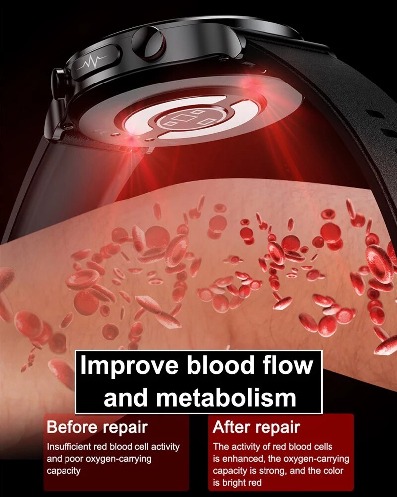 2022 New smart watch men laser health rate blood