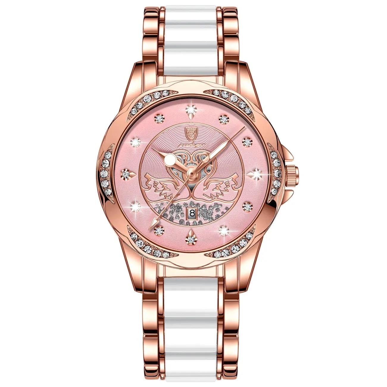Women Watch Luxury Quartz Diamond Rose Gold