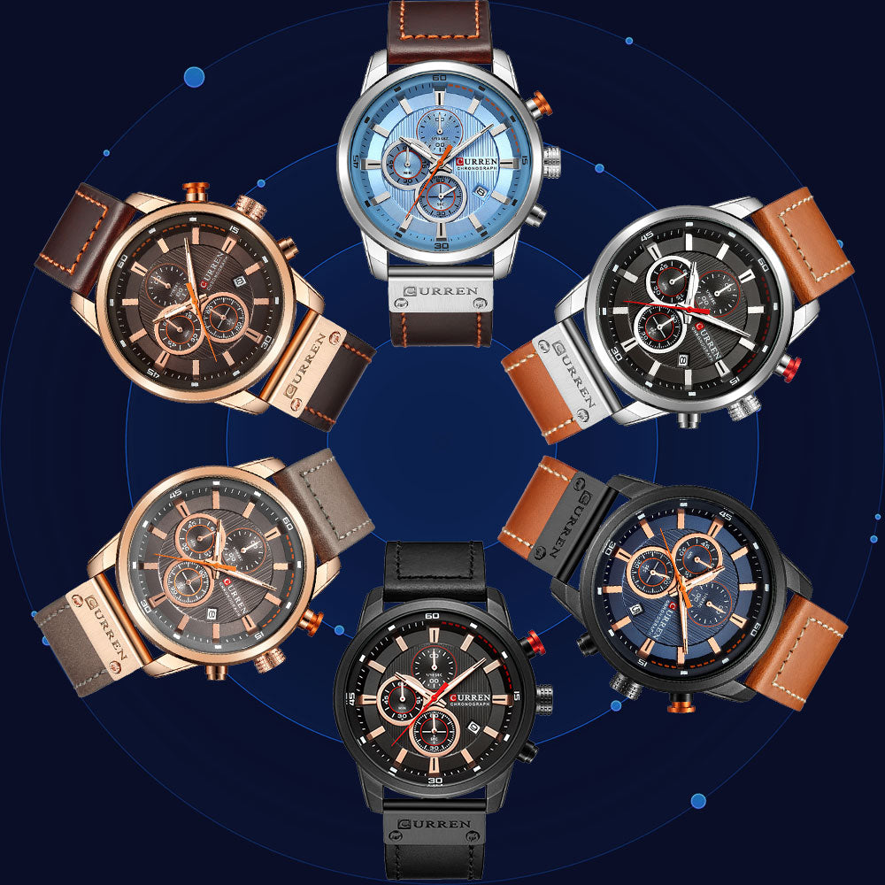 Fashion date quartz men watches top brand luxury male clock