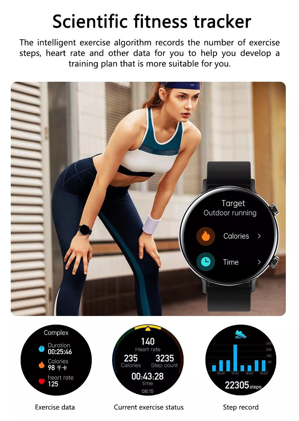 LIGE NEW Smart Watch Bluetooth Calls Smartwatch