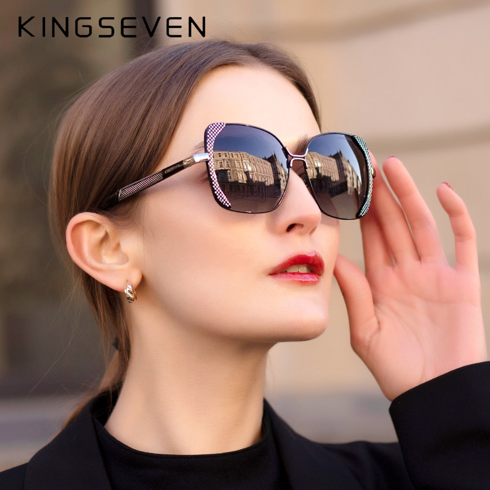 Design Polarized Gradient Lens Sunglasses For Women Butterfly