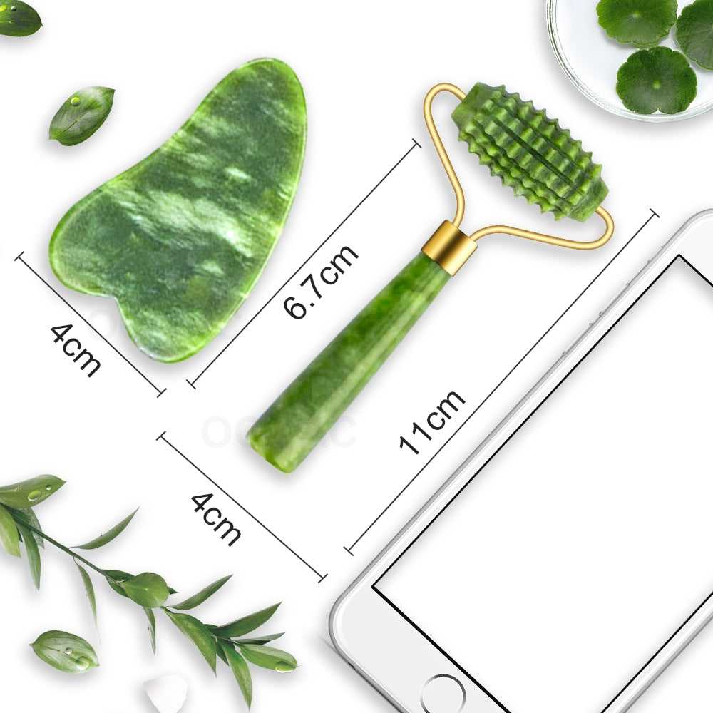 Hypoallergenic natural jade smooths and brightens skin Massager For Face