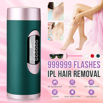IPL hair removal device - strong pulse waves directly into the hair follicles.
