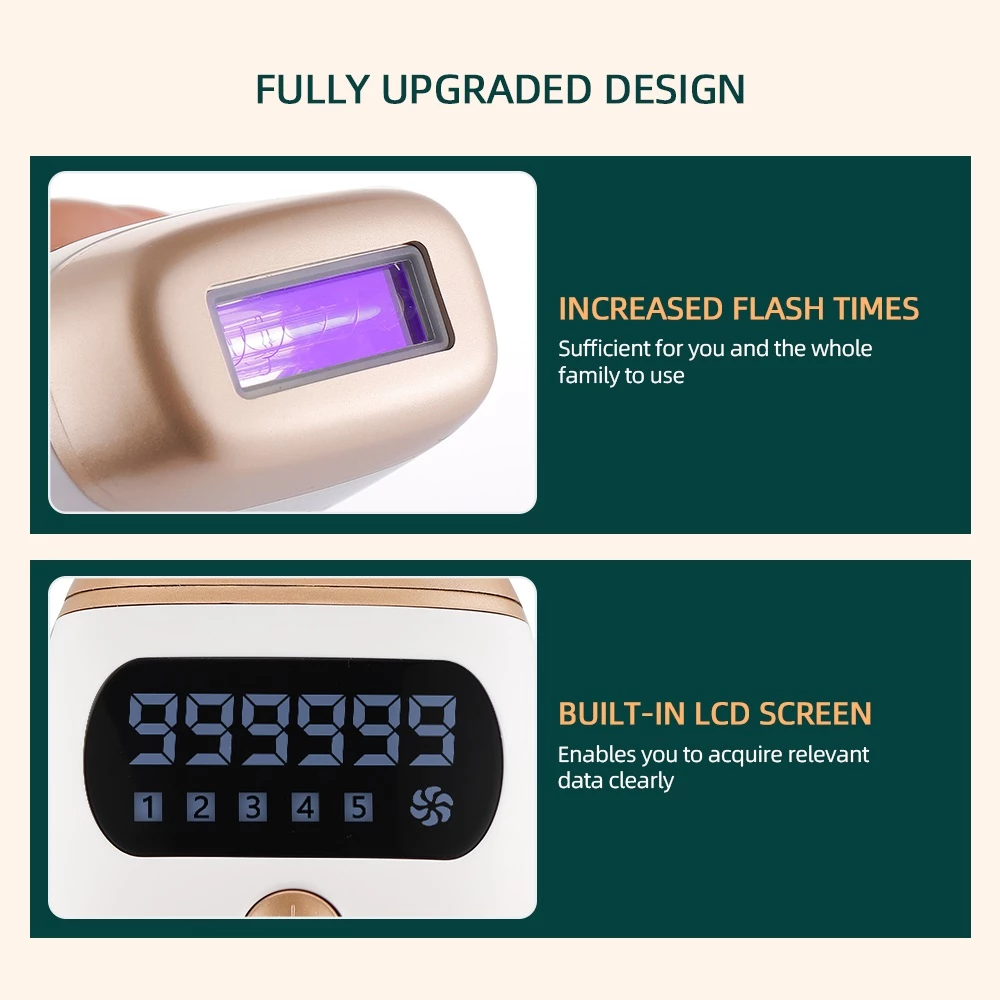 IPL Laser Epilator Painless 999999 Flashes