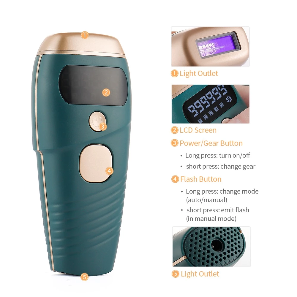 IPL Laser Epilator Painless 999999 Flashes