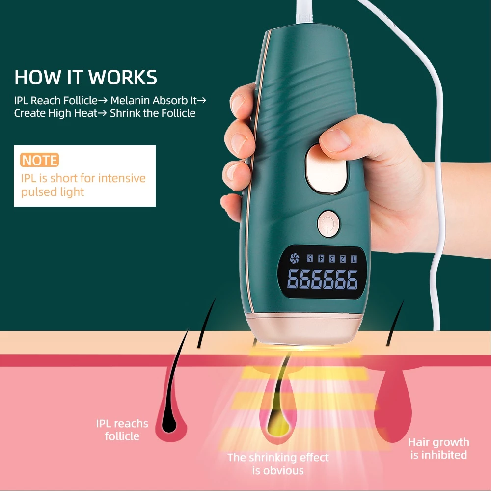 IPL Laser Epilator Painless 999999 Flashes