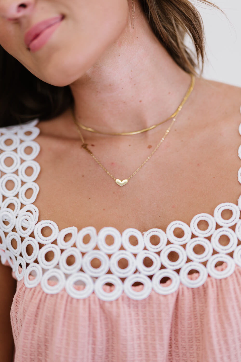More to Give Heart Pendant Double-Layered Necklace - TEXVIN