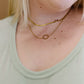 Around the Clock Circle Pendant Double Layered Necklace - TEXVIN