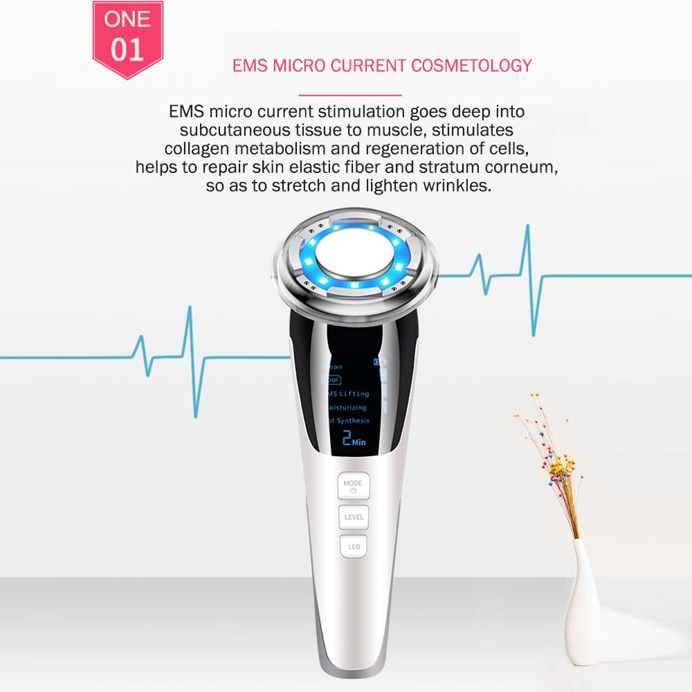 EMS Facial Massager LED light therapy Sonic