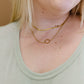 Around the Clock Circle Pendant Double Layered Necklace - TEXVIN