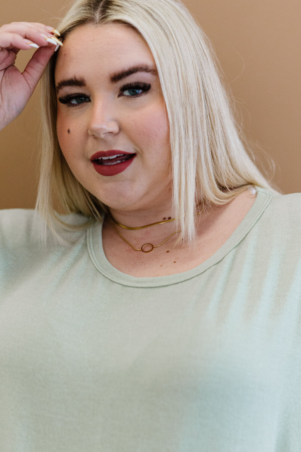Around the Clock Circle Pendant Double Layered Necklace - TEXVIN