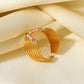 Candy Skies Decorative Enamel V-Shaped Open Ring - TEXVIN