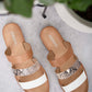 SODA Begin Anew Snakeskin Tri-Strap Sandals