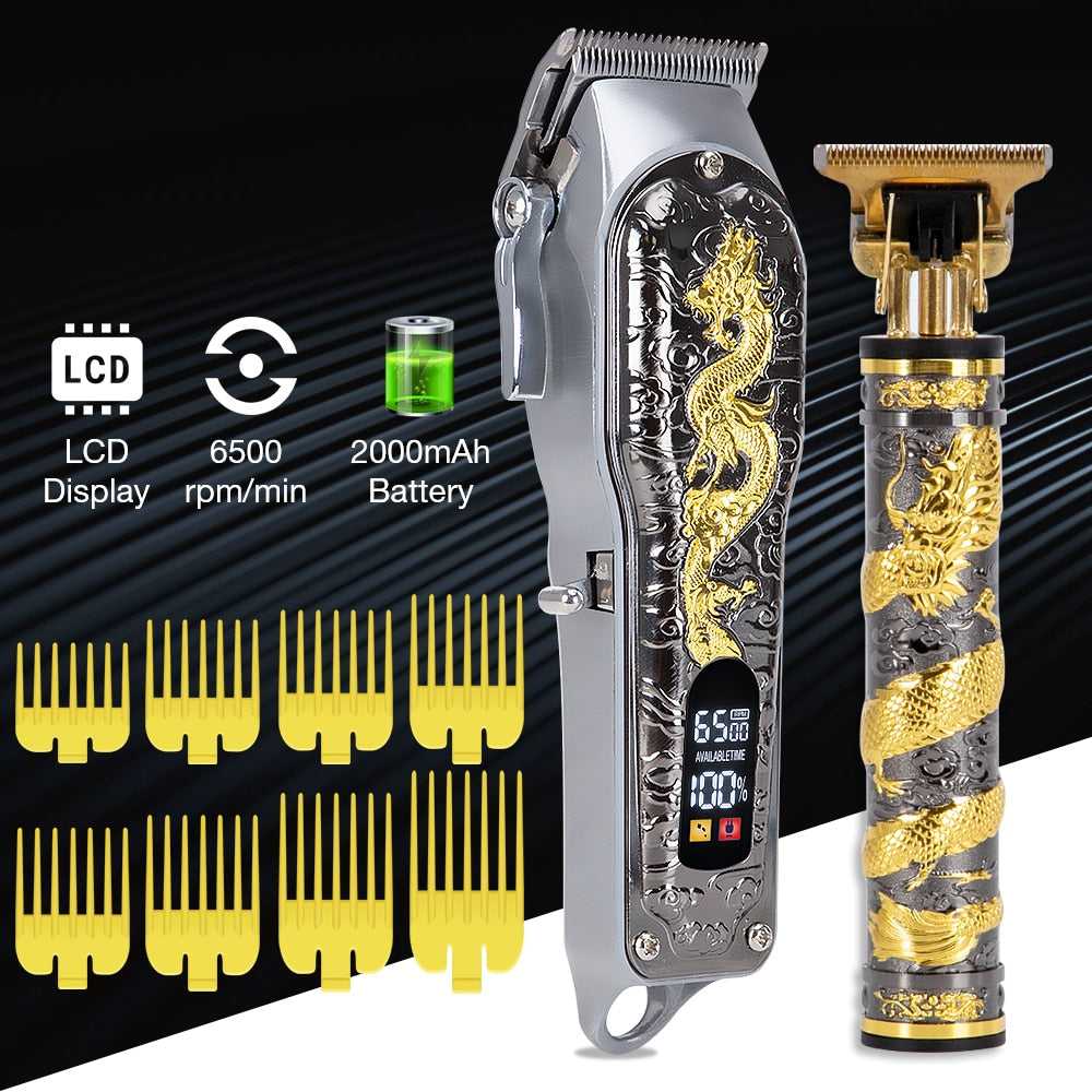 Hair Clipper Barber Dragon Hair Trimmer for Men Finishing Hair Cutting Machine