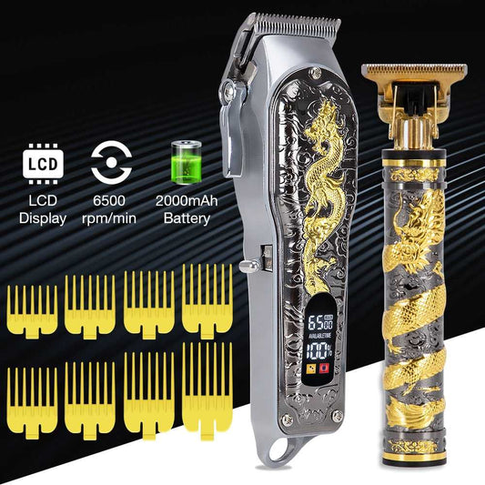 Hair Clipper Barber Dragon Hair Trimmer for Men Finishing Hair Cutting Machine
