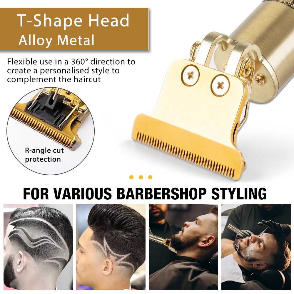 Hair Cutting Machine T9 Vintage Hair Trimmer for Men Barber Clippers