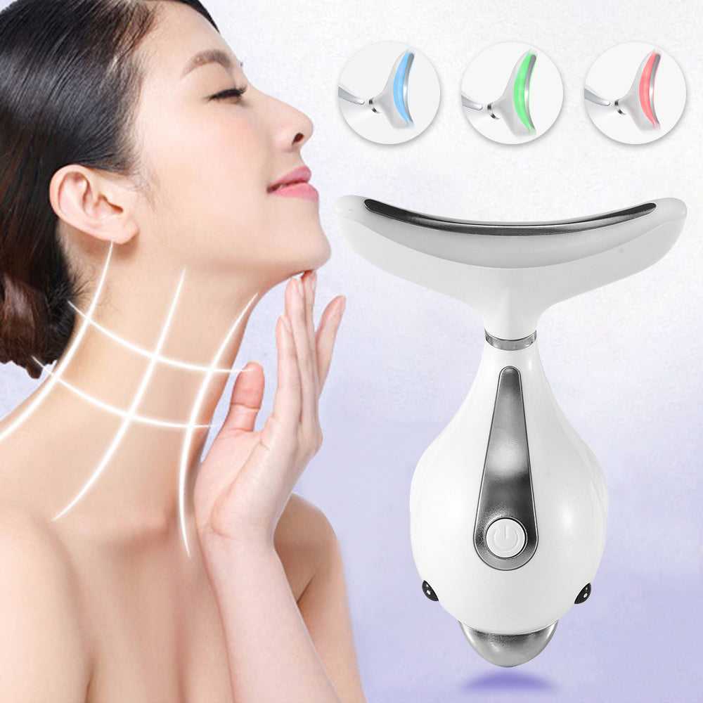 Neck massage to remove wrinkles and improve facial beauty wrinkle