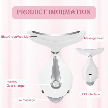 Neck massage to remove wrinkles and improve facial beauty wrinkle
