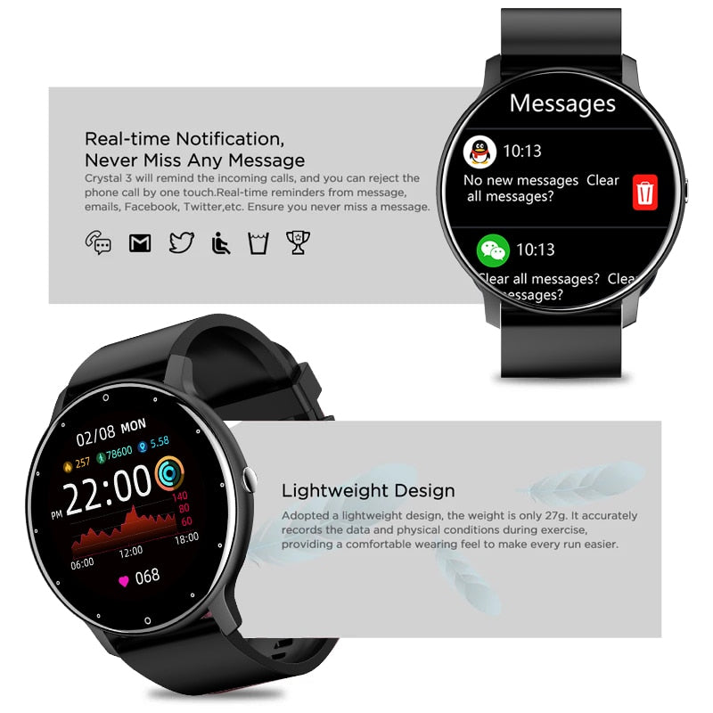 2022 New Smart Watch Men Full Touch Screen