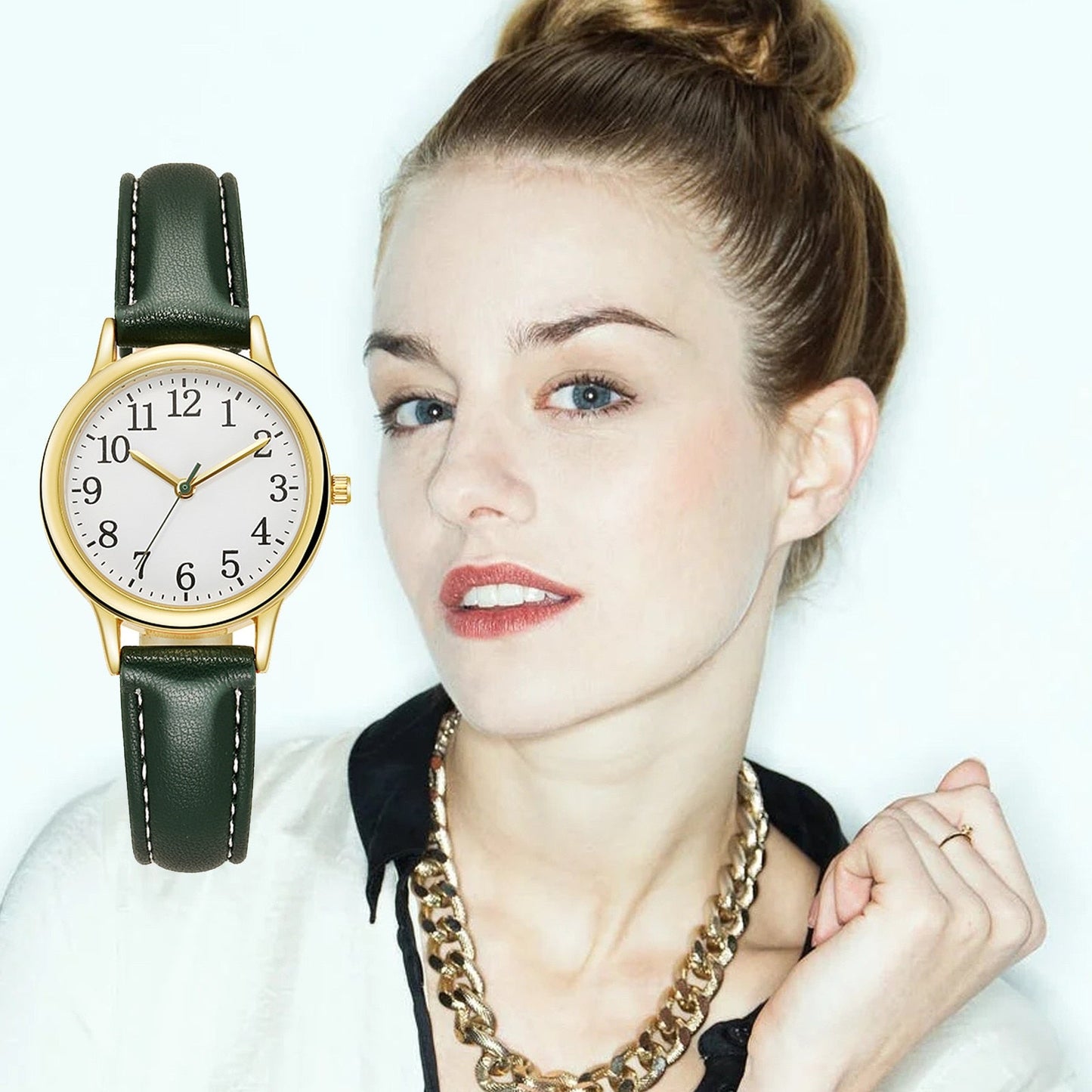 Women Watch Easy To Read Arabic Numerals Simple