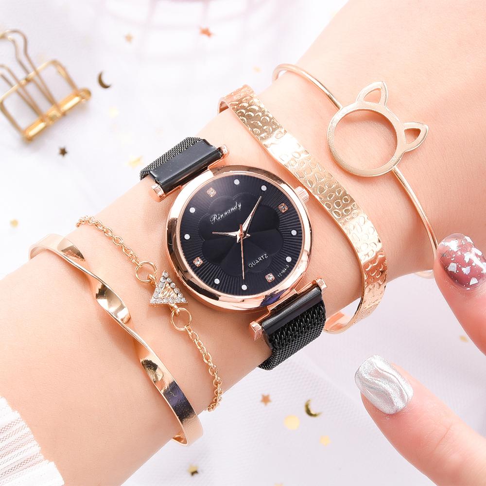 Fashion 5pcs Set Women Watches Luxury