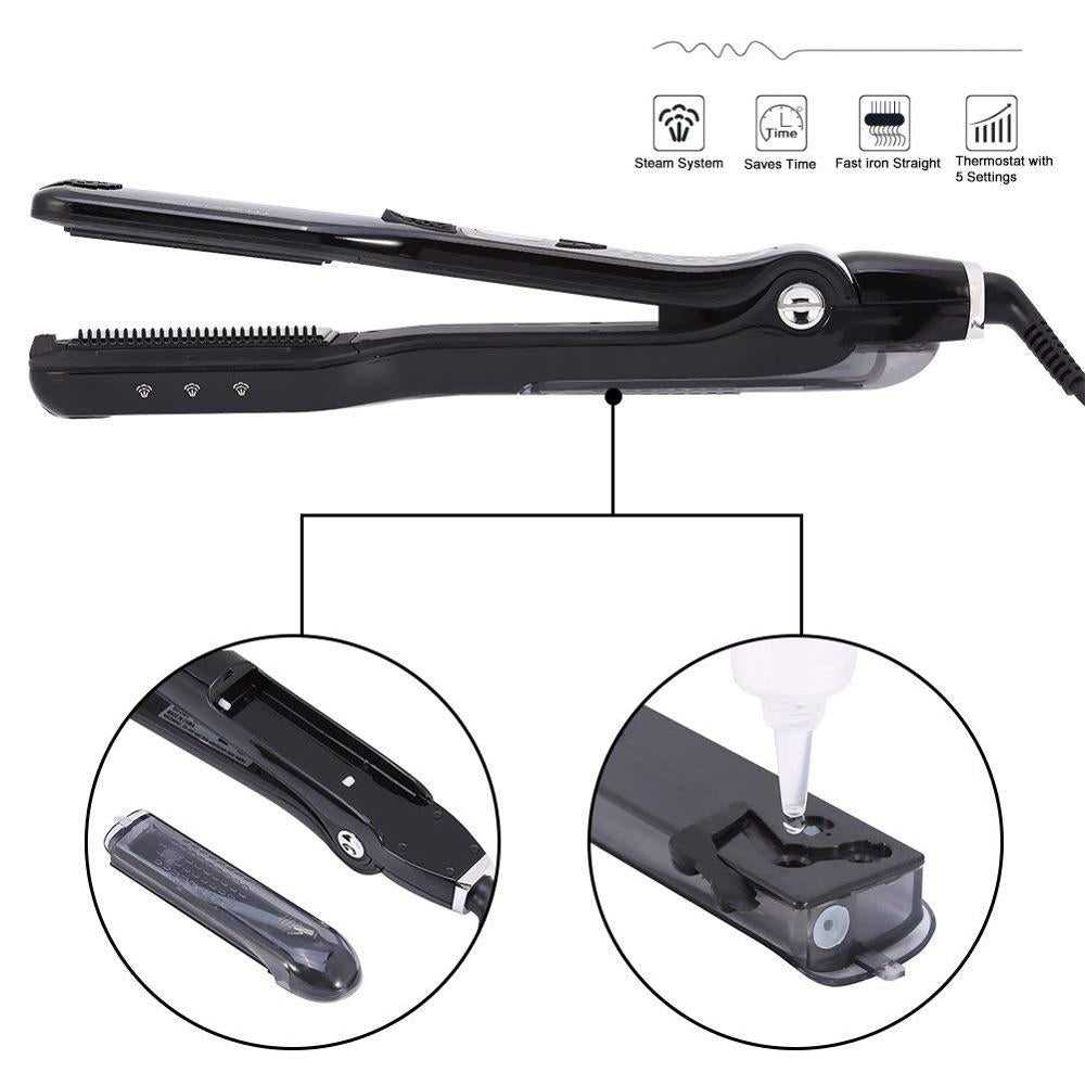 Hair Curlers For Women Hair Straightener Steam Titanium Ceramic Flat Iron Professional Electric Comb Hair Curling Iron Styler