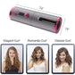 Cordless Automatic Hair Curler Portable Wireless USB Rechargeable Auto