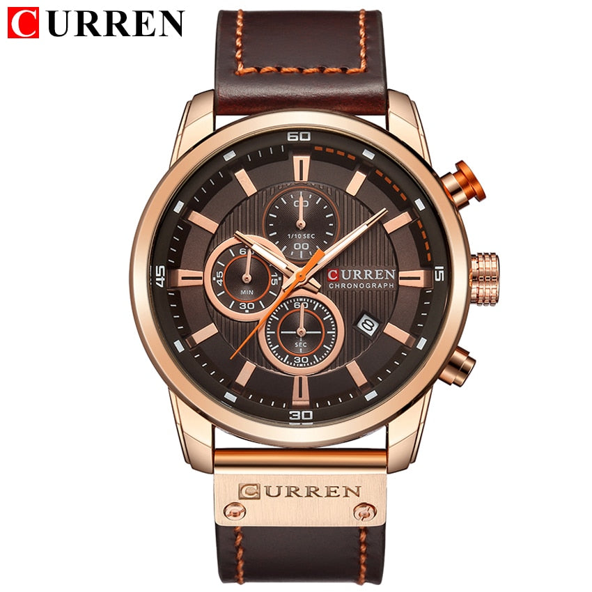 Fashion date quartz men watches top brand luxury male clock